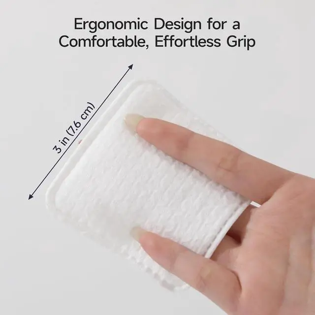 Alt view image 7 of 7 - ECOLOOK Cotton Pads for Face, Triple Layer Textured Facial Cotton Pads with Ultra Soft Surface, Lint Free Reinforced Edge Design, Gentle Exfoliating Makeup Remover Pads for Toner & Skincare Routine