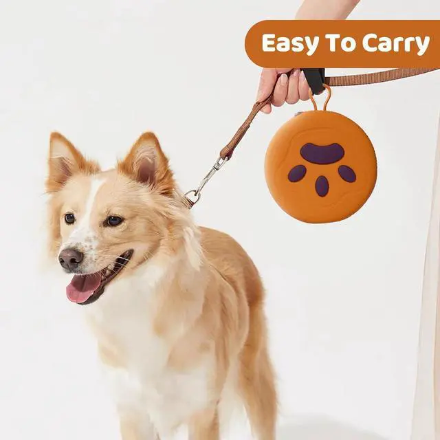 Alt view image 7 of 7 - Coldcool Collapsible Dog Bowls, Pet Food and Water Bowl with Carabiner. | 2-in-1 Silicone Pet Food and Water Bowl, Portable Double Compartment Dish for Travel, Camping, Hiking Puppy Essentials