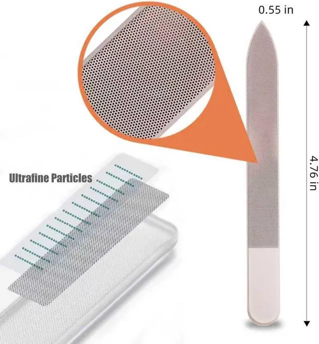 Alt view image 4 of 5 - Glass Nail Files for Natural Nails, 3Pack with Case & Nano Glass Shiner | Tempered Glass Build, Includes Storage Case, For Natural Nails, For Filing & Buffing, Home Travel Salon Manicure Use