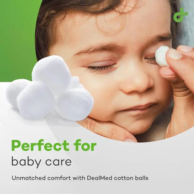 Alt view image 4 of 7 - Dealmed Cotton Balls - Soft Medical Cotton Balls - 500 Count | 100% Pure, Non Sterile, Round Shape, White, Highly Absorbent, Resealable Zip Bag, Makeup Removal, Wound Care, Craft Use