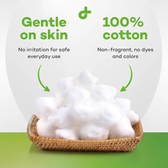 Alt view image 6 of 7 - Dealmed Cotton Balls - Soft Medical Cotton Balls - 500 Count | 100% Pure, Non Sterile, Round Shape, White, Highly Absorbent, Resealable Zip Bag, Makeup Removal, Wound Care, Craft Use