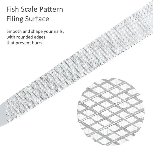 Alt view image 4 of 7 - 10-Pack Metal Nail Files for Natural Nails - Stainless Steel, Thin, Durable with Curved Sharp Pointed Tip, Double-Sided Manicure and Pedicure Tools