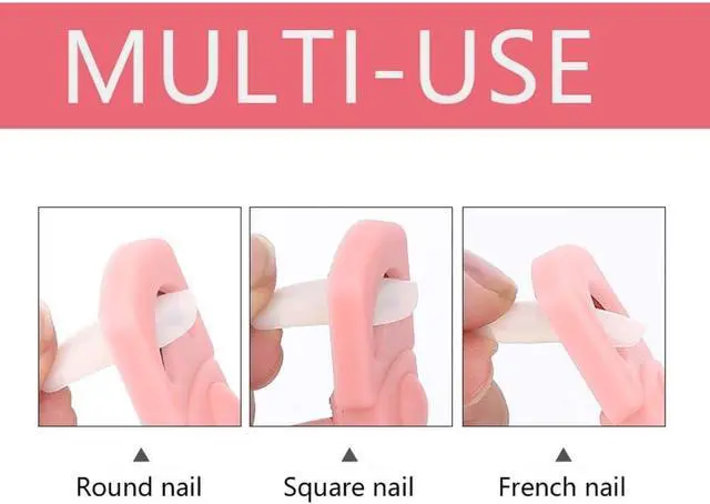 Alt view image 6 of 6 - Candy-Color Professional Acrylic Nail Clipper Set,Fake Nail Cutters Nail Tip Trimmer for Artificial Nail Art Manicure Tools Home Salon Nail Art Tool,False Nails and Accessories (Pink)
