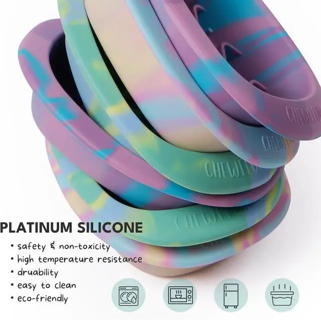 Alt view image 5 of 7 - CHEWFFON Dog & Cat Lick Mat Bowl with Suction Cups, Cotton Candy Small | BPA-Free Silicone Slow Feeder Bowl, Non Slip Pet Food Bowl, Reduces Boredom and Anxiety, Dishwasher Safe