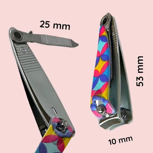 Alt view image 2 of 7 - 6 ALAZCO Precision Mini Stainless Steel Nail Clippers with Swiveling Nail File Nailcare Sharp Fingernail Clipper Classic Retro Style