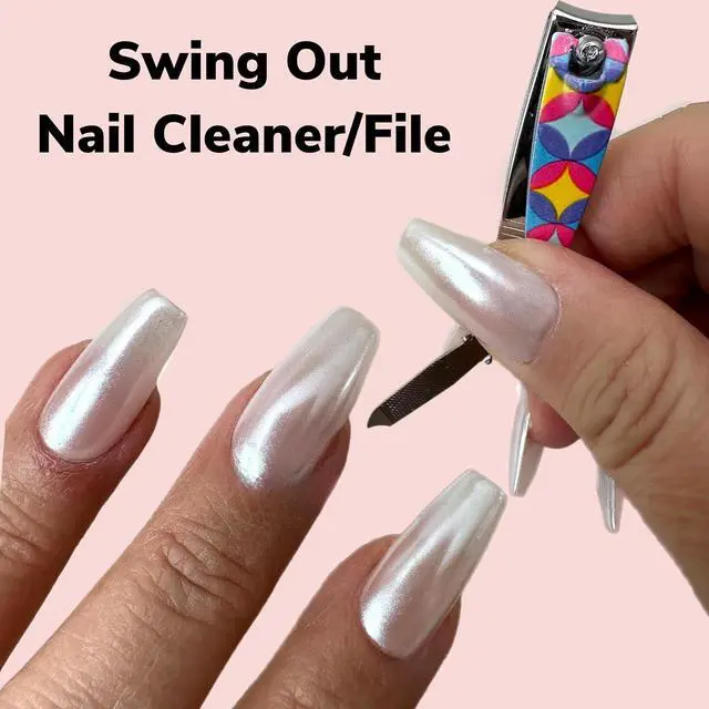 Alt view image 4 of 7 - 6 ALAZCO Precision Mini Stainless Steel Nail Clippers with Swiveling Nail File Nailcare Sharp Fingernail Clipper Classic Retro Style