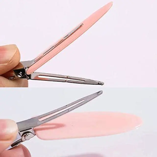 Alt view image 2 of 7 - 6 Pieces No Bend Hair Clips, No Crease Hair Clip for Hairstyling, Makeup Clips for Women and Girls (Black&Pink&White)