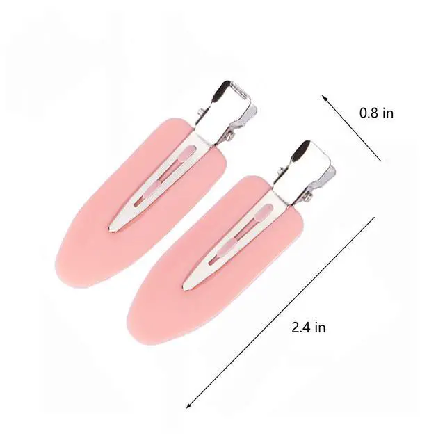 Alt view image 3 of 7 - 6 Pieces No Bend Hair Clips, No Crease Hair Clip for Hairstyling, Makeup Clips for Women and Girls (Black&Pink&White)