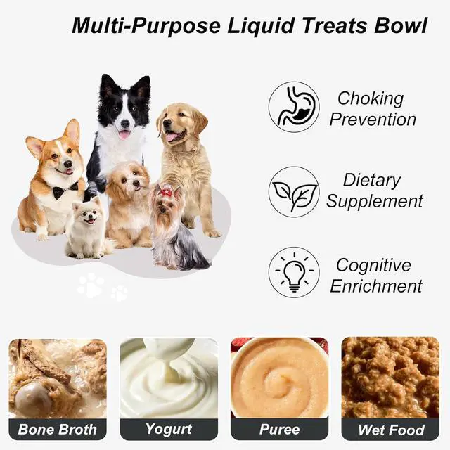 Alt view image 4 of 7 - Slow Feeder Dog Bowls for Liquid Treats, Dog Licking Bowl with Rolling Ball, Entertained Ball Dog Lick Bowl, Promotes Hydration and Calm Licking, Large Capacity Dog Lick Bowl for All Breeds