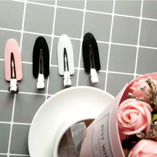 Alt view image 7 of 7 - 6 Pieces No Bend Hair Clips, No Crease Hair Clip for Hairstyling, Makeup Clips for Women and Girls (Black&Pink&White)