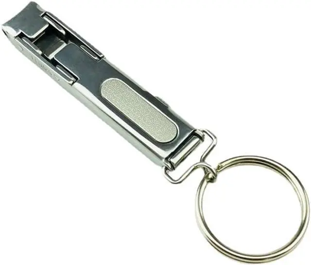 Main image of Collapsible Travel Nail Clipper with Keychain - Ultra-Thin Hand & Toe Nail Cutter, Built-in Nail File | Compact Fingernail & Toenail Scissors for Men & Women, Portable Toiletries Design