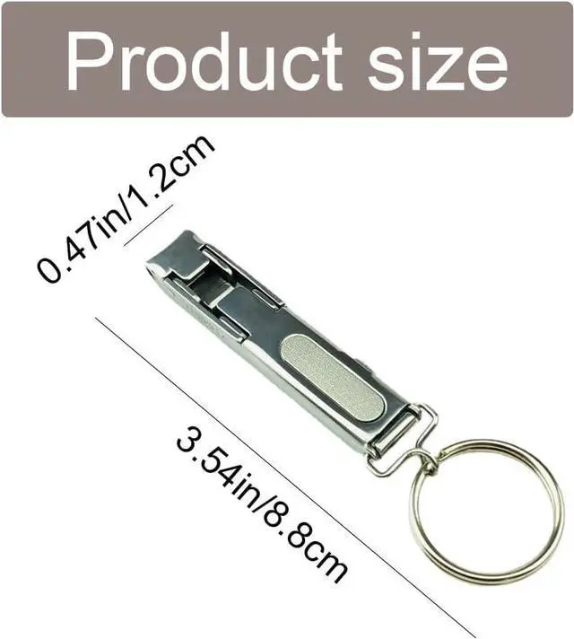 Alt view image 2 of 7 - Collapsible Travel Nail Clipper with Keychain - Ultra-Thin Hand & Toe Nail Cutter, Built-in Nail File | Compact Fingernail & Toenail Scissors for Men & Women, Portable Toiletries Design