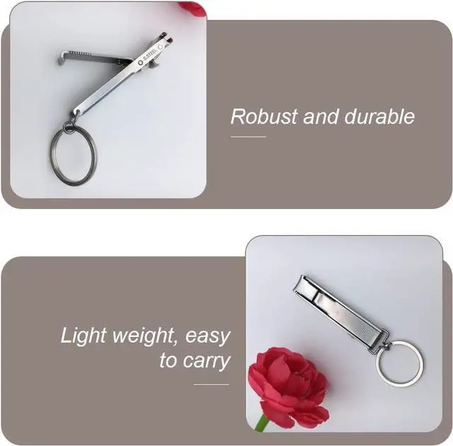 Alt view image 4 of 7 - Collapsible Travel Nail Clipper with Keychain - Ultra-Thin Hand & Toe Nail Cutter, Built-in Nail File | Compact Fingernail & Toenail Scissors for Men & Women, Portable Toiletries Design