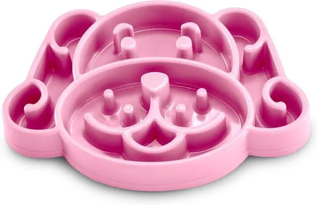 Main image of Slow Feeder Dog Bowl, 3 Cups, Anti-Choking & Anti-Gulping, Reduces Bloat, Non-Slip, Durable Slow Eating Bowl for Small to Medium Dogs, Healthy Pet Feeding Dish (Pink)