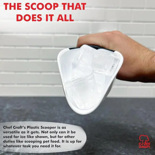 Alt view image 4 of 7 - Chef Craft Select Plastic Scoop, 1 Cup, White