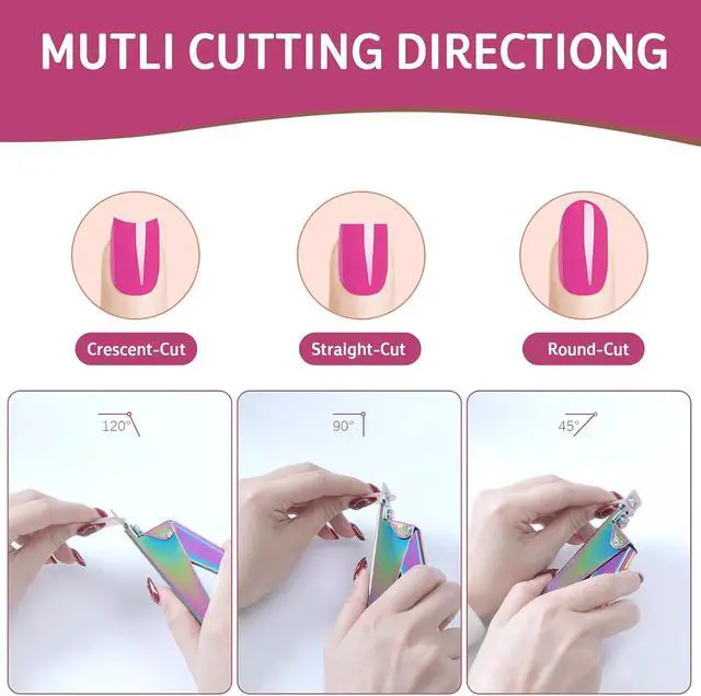 Alt view image 2 of 7 - Acrylic Nail Clippers with Magnetic Sizers,Nail Tip Cutter for Home | Stainless Steel, Nail Cutter for Acrylic, Gel, False and Extension Nails, Length Guide Manicure Tool,Cleaner Cut & Less Filin