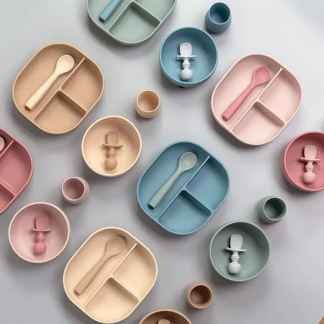 Alt view image 7 of 7 - SAMiGO Silicone Baby Spoons Self Feeding 6+ Months, Infant Utensils, 3 Pack | First Stage Spoons, Baby Led Weaning Supplies, Feeding Eating Essentials, Starting Solid Food Must Haves, Toddler Spoons