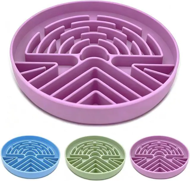 Main image of Slow Feeder Dog Bowl for Large & Small Pets, Anti Choking Puzzle Dog Food Bowl with Non-Slip Base, Interactive Pet Slow Eating, Silicone Cat Feeder for Puppies Cats