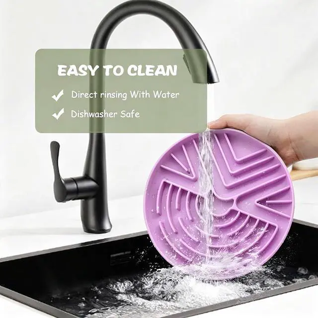 Alt view image 4 of 7 - Slow Feeder Dog Bowl for Large & Small Pets, Anti Choking Puzzle Dog Food Bowl with Non-Slip Base, Interactive Pet Slow Eating, Silicone Cat Feeder for Puppies Cats