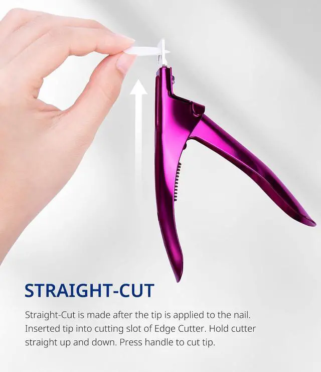 Alt view image 4 of 7 - AIRSEE Professional Adjustable Stainless Steel Acrylic Nail Clippers,Red | False Nail Cutters for Artificial Acrylic Nails Fake Nail Tips, Rustproof Manicure Pedicure Tool for Salon Home Nail Art