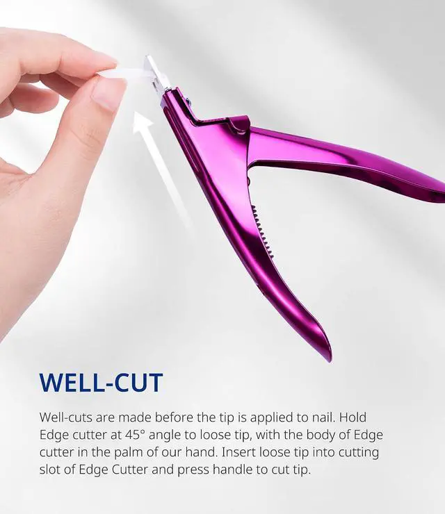 Alt view image 3 of 7 - AIRSEE Professional Adjustable Stainless Steel Acrylic Nail Clippers,Red | False Nail Cutters for Artificial Acrylic Nails Fake Nail Tips, Rustproof Manicure Pedicure Tool for Salon Home Nail Art