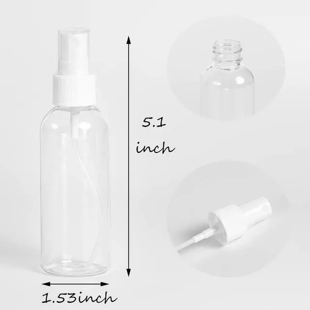 Alt view image 3 of 7 - 6 Pack Small Spray Bottle, 2.7oz/80ml Travel Spray Bottle | Fine Mist Plastic Spray Bottle, Refillable & Leak Proof Sprayer for Hair, Face Toner, Cleaning, Plants with Labels