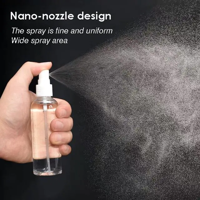 Alt view image 2 of 7 - 3 Pack Small Spray Bottle, 2.7oz/80ml Travel Spray Bottle | Fine Mist Plastic Spray Bottle, Refillable & Leak Proof Sprayer for Hair, Face Toner, Cleaning, Plants with Labels