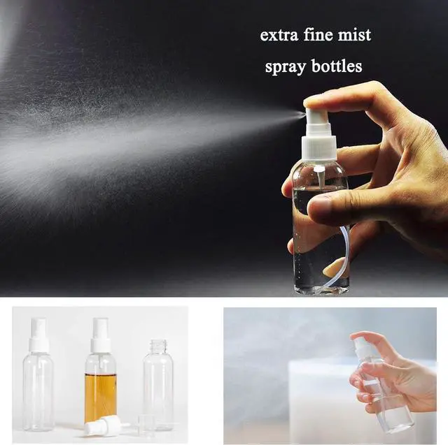 Alt view image 4 of 7 - 6 Pack Small Spray Bottle, 2.7oz/80ml Travel Spray Bottle | Fine Mist Plastic Spray Bottle, Refillable & Leak Proof Sprayer for Hair, Face Toner, Cleaning, Plants with Labels