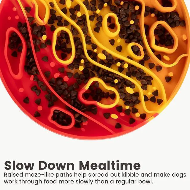Alt view image 3 of 7 - PEGGY11 2-in-1 Mars-Themed Silicone Dog Slow Feeder Bowl & Lick Mat | Reversible design, Planet-inspired front, Space-textured back, Dishwasher-safe, Food-grade material, Raised grooves