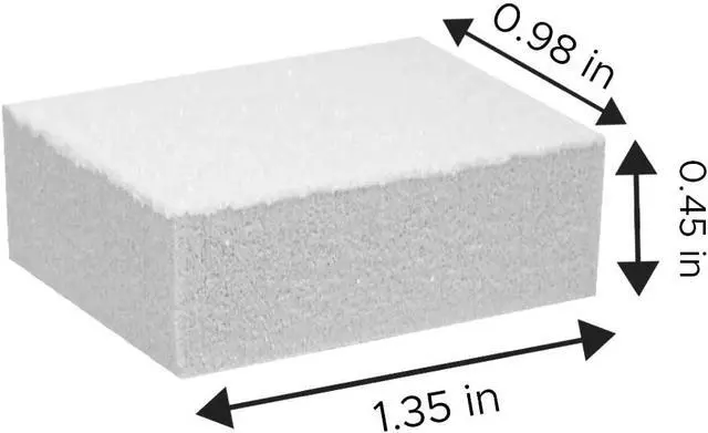 Alt view image 2 of 2 - Karlash Nail Mini White Buffer Block File 80/100 Grit 2 Sided (130pc White)