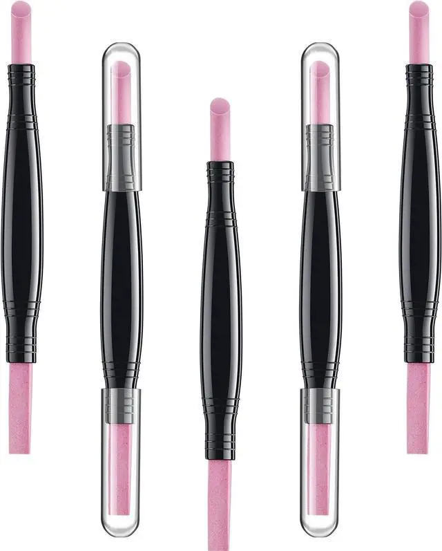 Main image of Mudder 5 Pieces Pumice Stone Nail File Polishing Pen Stick Cuticle Pusher | Double-heade Remover Trimmer Bufer Pen Art Tools Household Beauty Salon Peeling Dead Skin Repairing