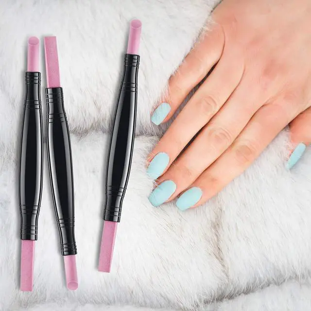 Alt view image 6 of 7 - Mudder 5 Pieces Pumice Stone Nail File Polishing Pen Stick Cuticle Pusher | Double-heade Remover Trimmer Bufer Pen Art Tools Household Beauty Salon Peeling Dead Skin Repairing