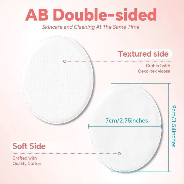 Alt view image 3 of 7 - ICOTLE Large Oval Cotton Pads, 80 Count, Multi-Layer, Lint-Free, Dual-Sided, Ultra-Soft Cotton Oval Pads for Makeup Removal, Cleansing, and Toner Application