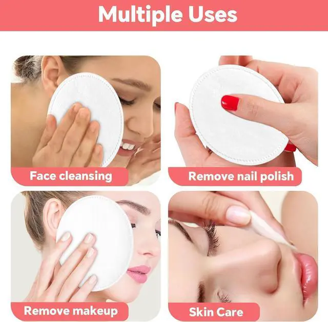 Alt view image 6 of 7 - ICOTLE Large Oval Cotton Pads, 80 Count, Multi-Layer, Lint-Free, Dual-Sided, Ultra-Soft Cotton Oval Pads for Makeup Removal, Cleansing, and Toner Application