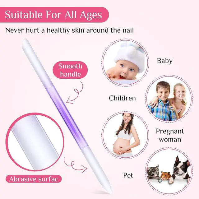 Alt view image 4 of 7 - Maitys 6 Pieces Glass Cuticle Pusher Glass Cuticle Stick Set Double Sided Crystal Nail Files Precision Manicure Pedicure Pusher Tools(Pink, Blue, Purple, Orange, Yellow, Green)