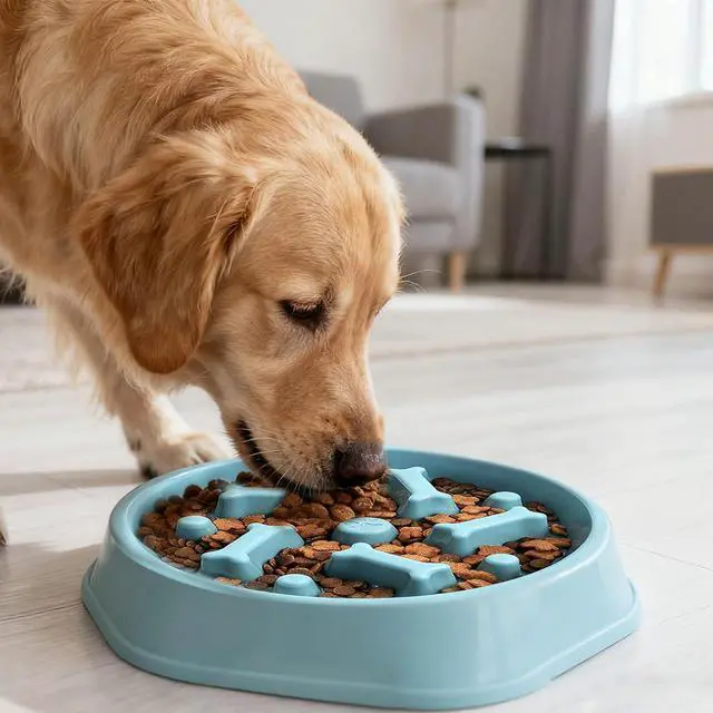 Alt view image 6 of 7 - Slow Feeder Dog Bowls Anti Gulping Reduces Gastric Burden Prevents Bloat and Digestive Issues Safe Durable Material Easy to Clean Puppy Slow Feeder Bowl for Healthy Eating Excess Energy Management