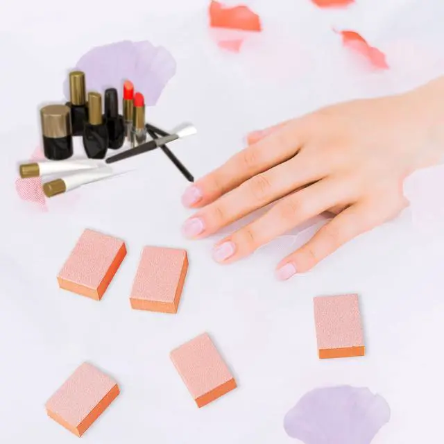 Alt view image 7 of 7 - MARYTON Nail Buffer Mini Block Files, 80/100 Grit, Orange, 130 PCS | Buffers for Acrylic Nails, Professional Salon Quality, Prepare to Application of Gel Polish
