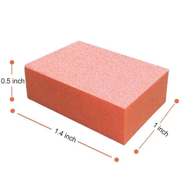 Alt view image 2 of 7 - MARYTON Nail Buffer Mini Block Files, 80/100 Grit, Orange, 130 PCS | Buffers for Acrylic Nails, Professional Salon Quality, Prepare to Application of Gel Polish