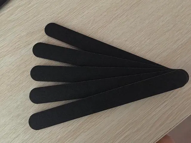 Alt view image 2 of 4 - 10 PCS Professional Double Sided Nail Files Emery Board Grit Black Gel Cosmetic Manicure Pedicure