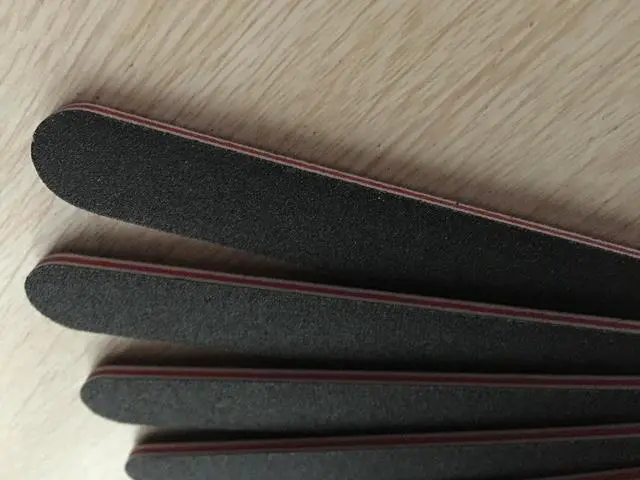 Alt view image 4 of 4 - 10 PCS Professional Double Sided Nail Files Emery Board Grit Black Gel Cosmetic Manicure Pedicure