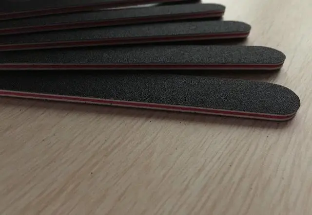 Alt view image 3 of 4 - 10 PCS Professional Double Sided Nail Files Emery Board Grit Black Gel Cosmetic Manicure Pedicure