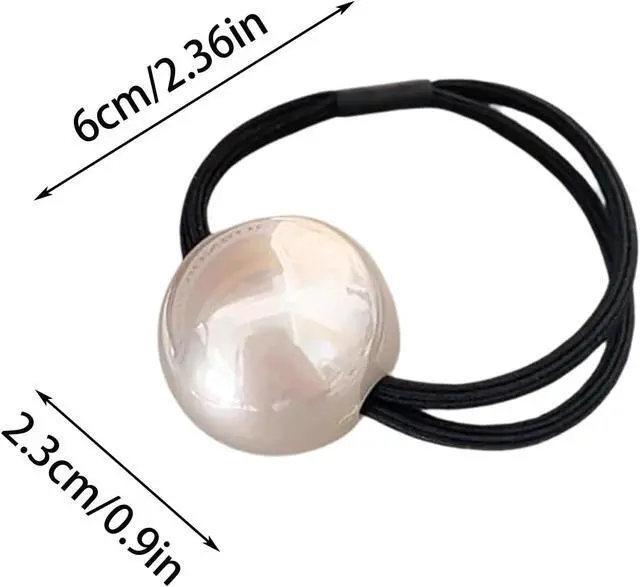 Alt view image 2 of 7 - 4PCS French Pearl Hair Scrunchies, Elegant Elastic Hair Ties and Accessories for Women's Thick Hair, High Ponytails and Girls, Hair Accessories for Women and Girls