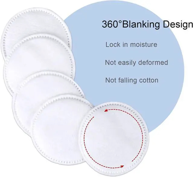 Alt view image 3 of 7 - MSQ Cotton Rounds (300 Count), Makeup Remover Pads, Face Cotton Pads, Facial Cleansing Round Cotton Pads, Lint-Free