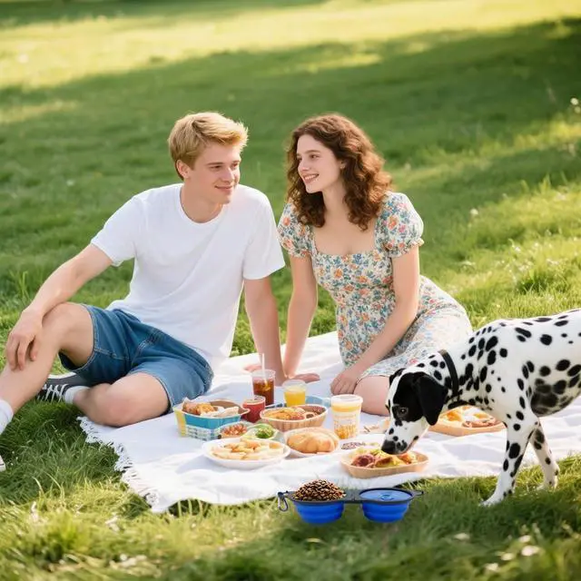 Alt view image 7 of 7 - Collapsible Dog Water Bowl - Pet Portable Foldable 2 in 1 Food Bowls,Silicone Feeding Dish for Traveling,Camping,Walking,Hiking