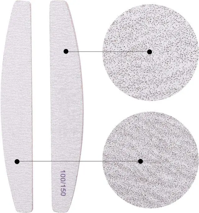 Alt view image 2 of 6 - 25 Pcs Nail Files 100/150 Grit Double Sided Washable Emery Board for Acrylic Nails Gel Natural Nails