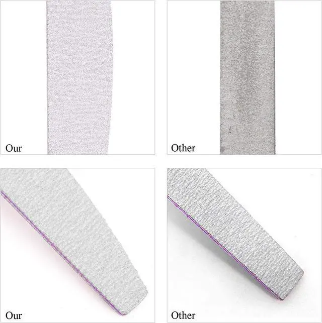 Alt view image 5 of 6 - 25 Pcs Nail Files 100/150 Grit Double Sided Washable Emery Board for Acrylic Nails Gel Natural Nails