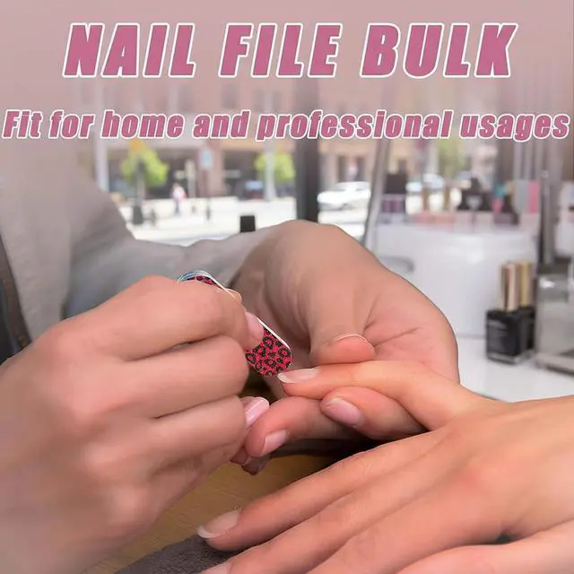 Alt view image 3 of 7 - Nail Files 100 Pack, Mini Emery Boards 180 Grit for Natural Nails | 100-pack mini nail files with 180 grit double-sided emery boards