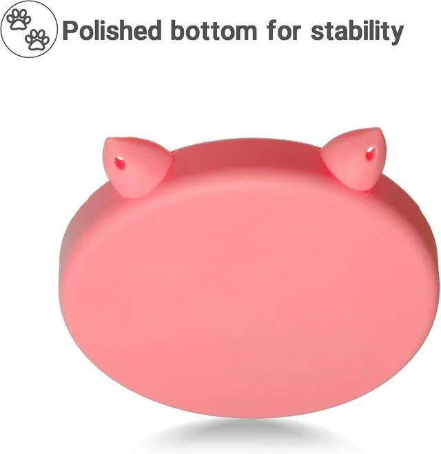 Alt view image 4 of 7 - Bifeaw Slow Feeder Cat Bowl, Easy to Clean Silicone Bowl, Ideal for Dry and Wet Food (Purple and Pink)