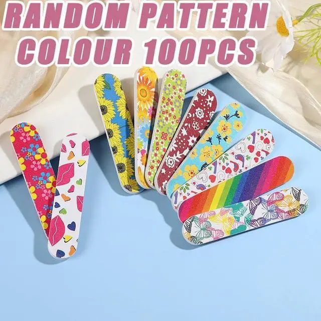 Alt view image 7 of 7 - Nail Files 100 Pack, Mini Emery Boards 180 Grit for Natural Nails | 100-pack mini nail files with 180 grit double-sided emery boards