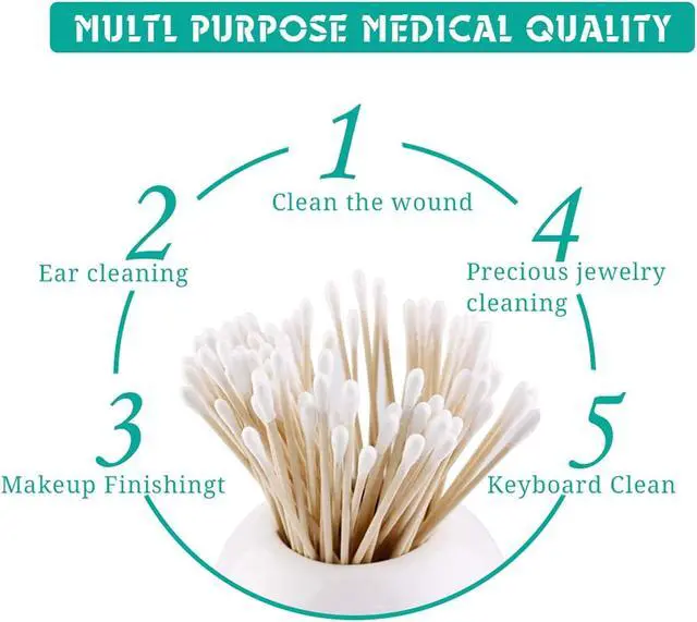 Alt view image 4 of 7 - Garrett Extra Long Cotton Swabs with Durable Sticks, 200 Count 6 Inch | Applicators for Precision Cleaning, Firearm Cleaning, Electronics, Makeup, Jewelry Details, Crafts, Maintenance, Tools